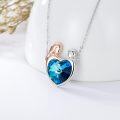 wholesale TOUPOP Mothers Day Gifts For Mom Mom And Child Necklace Mom Necklaces Gift For Mom From Son Mom Gifts From Daughter With Blue Crystal Necklace Jewelry For Women -0-3