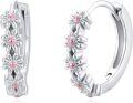wholesale Daisy Earrings For Women 925 Sterling Silver Hoop Earrings Daisy Earrings Flower Jewelry Birthday Chrismas Gifts For Her Women Daughter Friends -0-0