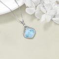 wholesale 925 Sterling Silver Moonstone Lapis Larimar Moss Agate Teardrop Filigree Pendant-0-12