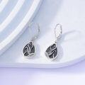 wholesale 925 Sterling Silver Black Onyx Teardrop Octopus Claw Leverback Drop Earrings-0-2