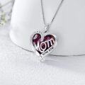 wholesale  14K Gold Plated Sterling Silver & Crystal Heart Birthstone Necklace for Mom, Women, Gift for Birthday, Mother's Day-0-2
