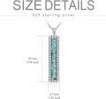 wholesale TOUPOP Bar Urn Necklace (turquoise), Silver -0-3