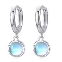 wholesale 925 Sterling Silver Moonstone Drop Earrings-01-Moonstone
