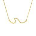 wholesale 925 Sterling Silver Wave Pendant Necklace Wholesale In Rose Gold Tone For Women Fashionable Minimalist Jewelry-0-0
