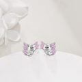wholesale 925 Sterling Silver Pink Axolotl Stud Earrings - Kawaii  for Girls and Women-0-1