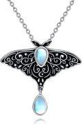 wholesale 925 Sterling Silver Moonstone Butterfly Pendant Necklace - Unique s for Her-0-0