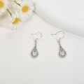 wholesale 925 Sterling Silver Teardrop Moonstone Dangle Earrings Gemstone s for Women Girls-0-3