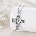 wholesale 925 Sterling Silver Football Design Cross Pendant Necklace for Men & Women - Hip Hop s-0-4