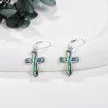 wholesale Sterling Silver Cross Dangle Drop Earrings for Women-0-2