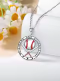 TOUPOP Sterling Silver Stone Sport Necklace for Women Men-0-4