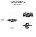 wholesale 925 Sterling Silver Bat Stud Earrings Black Color 925 Jewelry for Women-0-3