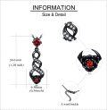 wholesale 925 Sterling Silver Red Crystal Black Rose Infinity Pendant Necklace for Women Valentines Day Gifts-0-3