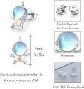wholesale 925 Sterling Silver Moonstone Astronaut Stud Earrings Space Theme s for Women Girls-0-2
