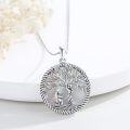 wholesale 925 Sterling Silver Mother-of-Pearl Tree of Life with Cross Pendant Necklace Gift for Women-0-3
