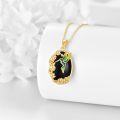 wholesale 925 Sterling Silver Hummingbird Black Onyx Pendant Necklace-0-1