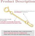 wholesale 10K Gold (Au417) Nickel-Free Hypoallergenic Jewelry Extender Chain - 1/1.5/2/3/4 Inch Spring Clasp for Necklace Bracelet Anklet-0-2