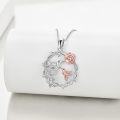 wholesale 925 Sterling Silver Stone Hummingbird Pigeon Pendant Necklace for Women-0-1