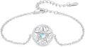 wholesale 925 Sterling Silver Round Celtic Knot Moonstone Adjustable Bracelet - Irish  for Women-0-0