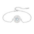 wholesale 925 Sterling Silver Celtic Knot Pentagram Moonstone Charm Bracelet-0-0