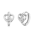 TOUPOP 925 Sterling Silver Celtic Knot Triangle Huggie Hoop Earrings Irish Gifts-0-0