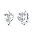TOUPOP 925 Sterling Silver Celtic Knot Triangle Huggie Hoop Earrings Irish Gifts-0-0