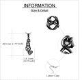 wholesale 925 Sterling Silver Black Celtic Knot Heart Pendant Necklace for Cat Lovers Gifts-0-2