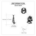 wholesale 925 Sterling Silver Black Celtic Knot Heart Pendant Necklace for Cat Lovers Gifts-0-2