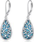 wholesale Sterling Silver Moonstone Teardrop Leverback Earrings for Sensitive Ears-0-11