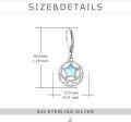 wholesale 925 Sterling Silver Star Moonstone Leverback Dangle Earrings for Women-0-3