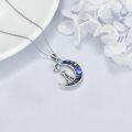 wholesale 925 Sterling Silver Crescent Moon Fox Pendant Necklace-0-3