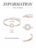 TOUPOP Sterling Silver Created Opal Sister Bangle Bracelet-0-3