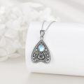 wholesale 925 Sterling Silver Triangle Moonstone Ouija Board Pendant Necklace-0-2