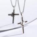 wholesale 925 Sterling Silver & 316L  Butterfly Cross Pendant with Adjustable Chain-0-3