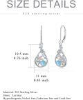 wholesale 925 Sterling Silver Teardrop Shape Larimar Stone with Starfish and Blue Crystal Drop Earrings - Gift for Her-0-3