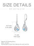 wholesale 925 Sterling Silver Larimar Starfish Wave Drop Earrings Platinum Plated-0-3