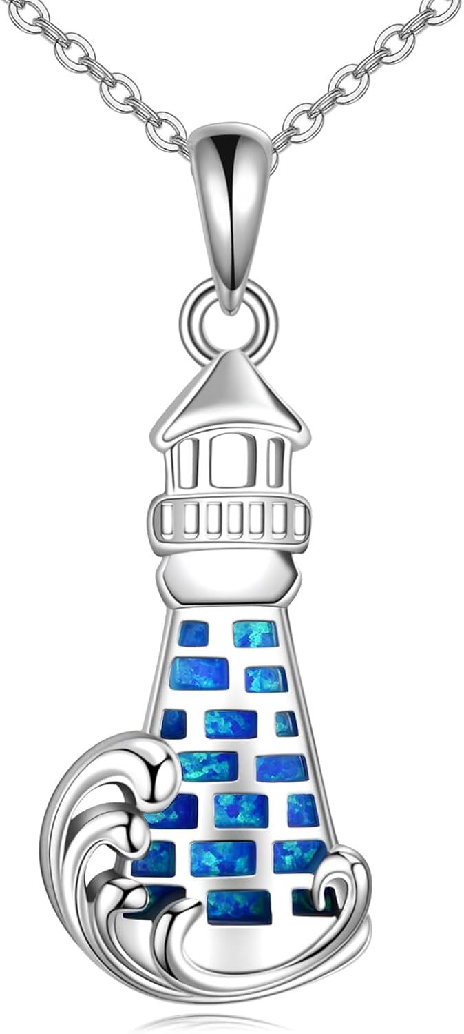 Sterling Silver Urone Lighthouse Pendant Necklace Jewelry Gift-Lighthouse 3