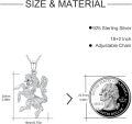 wholesale 925 Sterling Silver Horse Pendant Necklace - Equestrian s for Women-0-4
