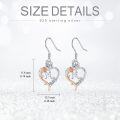 wholesale TOUPOP Rose Heart Earrings For Women Sterling Silver Butterfly Initial M Letter Drop Dangle Earrings Anniversary Birthday Christmas Jewelry Gifts For Her Wife Girlfriend Mom -0-4