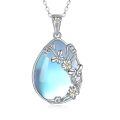 wholesale 925 Sterling Silver Filigree Teardrop Pendant Necklace for Women-0-23