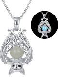 wholesale 925 Sterling Silver Glow in the Dark Evil Eye Pendant Necklaces for Women Gothic s-0-0