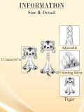 wholesale 925 Sterling Silver Tiger Cub Stud Earrings for Girls and Women - Hypoallergenic s-0-5