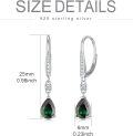 wholesale 925 Sterling Silver Austrian Crystal Pear Shaped Teardrop Dangle Earrings 0.98 Gift-0-5