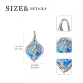 TOUPOP Sterling Silver Birthstone Tree Of Life Leverback Earrings Gifts For Women Teens Birthday-0-4