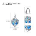 TOUPOP Sterling Silver Birthstone Tree Of Life Leverback Earrings Gifts For Women Teens Birthday-0-4