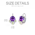 TOUPOP Sterling Silver Crystal Daisy Leverback Dangle Drop Earrings-0-3