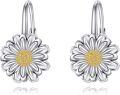wholesale 925 Sterling Silver Daisy Flower Drop Earrings for Women Girls Gift USA Made-0-0