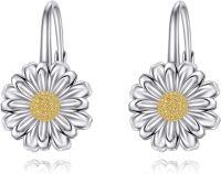wholesale 925 Sterling Silver Daisy Flower Drop Earrings for Women Girls Gift USA Made-Daisy Earrings2