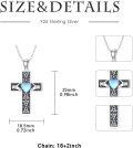 wholesale 925 Sterling Silver Celtic Cross & Claddagh Heart Pendant Necklace for Women Girls -0-4