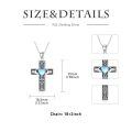wholesale 925 Sterling Silver Celtic Claddagh Heart Cross Pendant Necklace With Moonstone-0-4