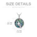 wholesale 925 Sterling Silver Musical Bird Pendant Necklace with Abalone Shell Inlay-0-4
